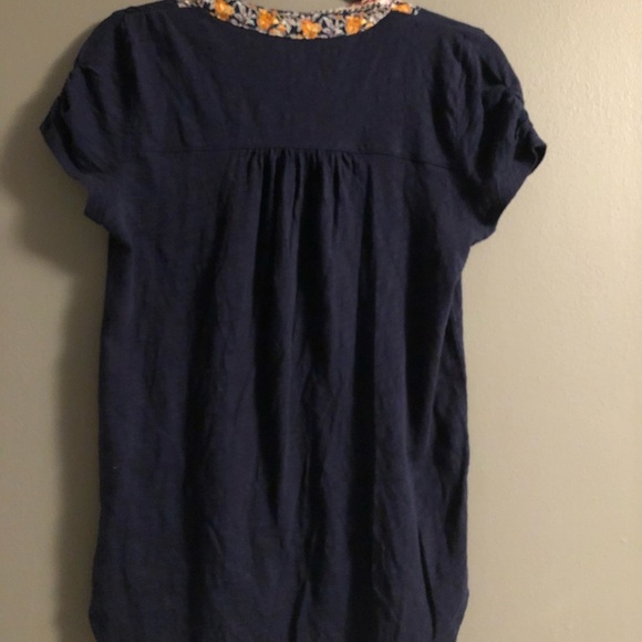 Meadow Rue Anthropologie Bib‎ Top Navy Size Xs - Picture 7 of 8
